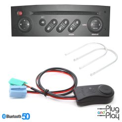 Interface Bluetooth Plug in play Auxiliar para Rádio Original Renault